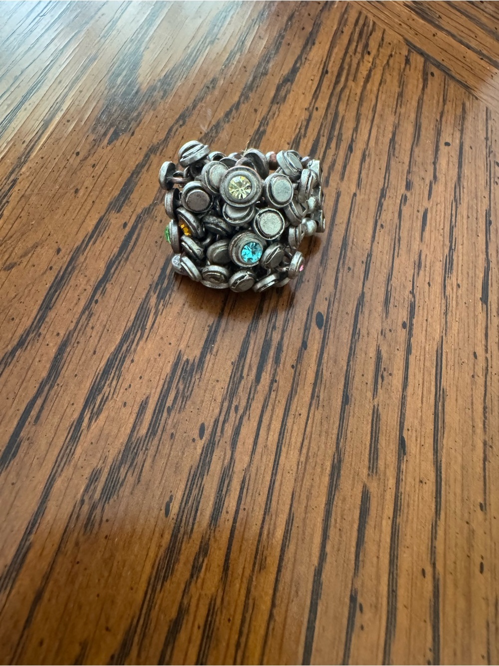 Vintage Cluster Stone Stretch Ring - Multicolor